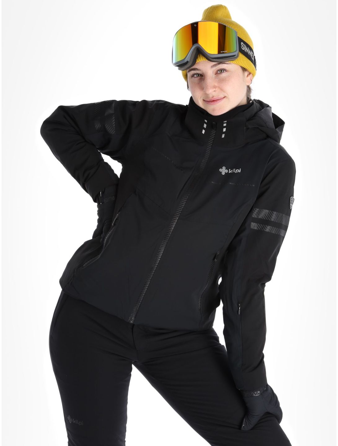 Kilpi, Lorien-W Skijacke Damen Black schwarz, weiß 