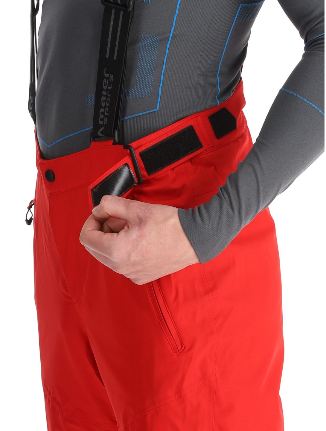 Maier Sports, Anton 2.1 Skihose langes Modell Herren Salsa rot 