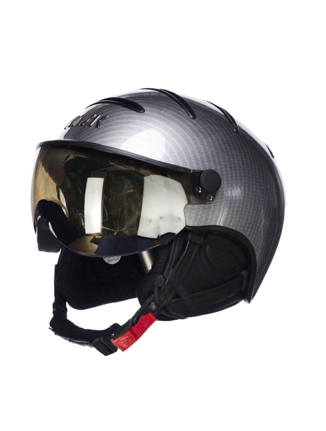 Kask Elite Pro, Skihelm, Hell Carbon-Schwarz