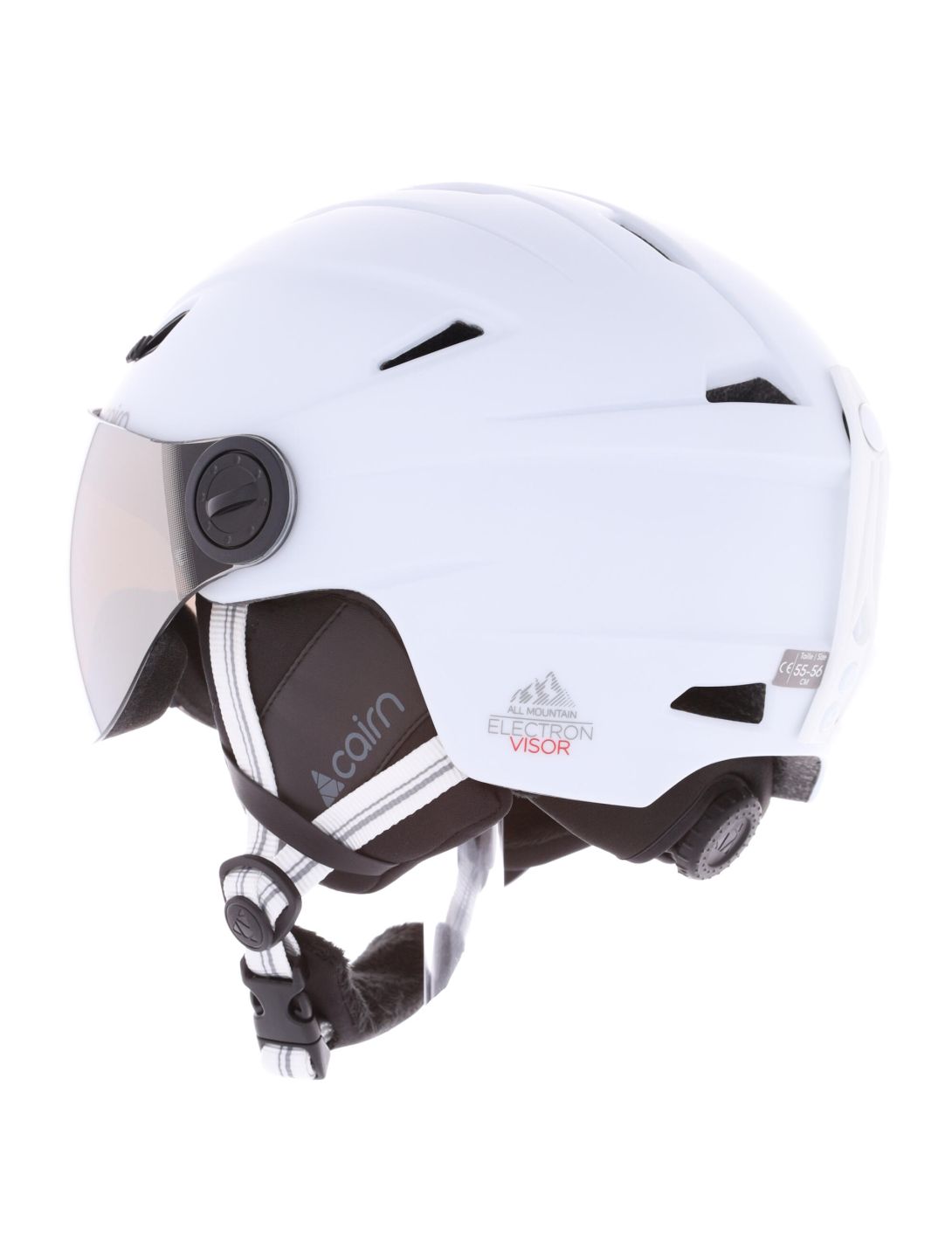 Cairn, Electron Visor S3 Skihelm mit Visier weiß 