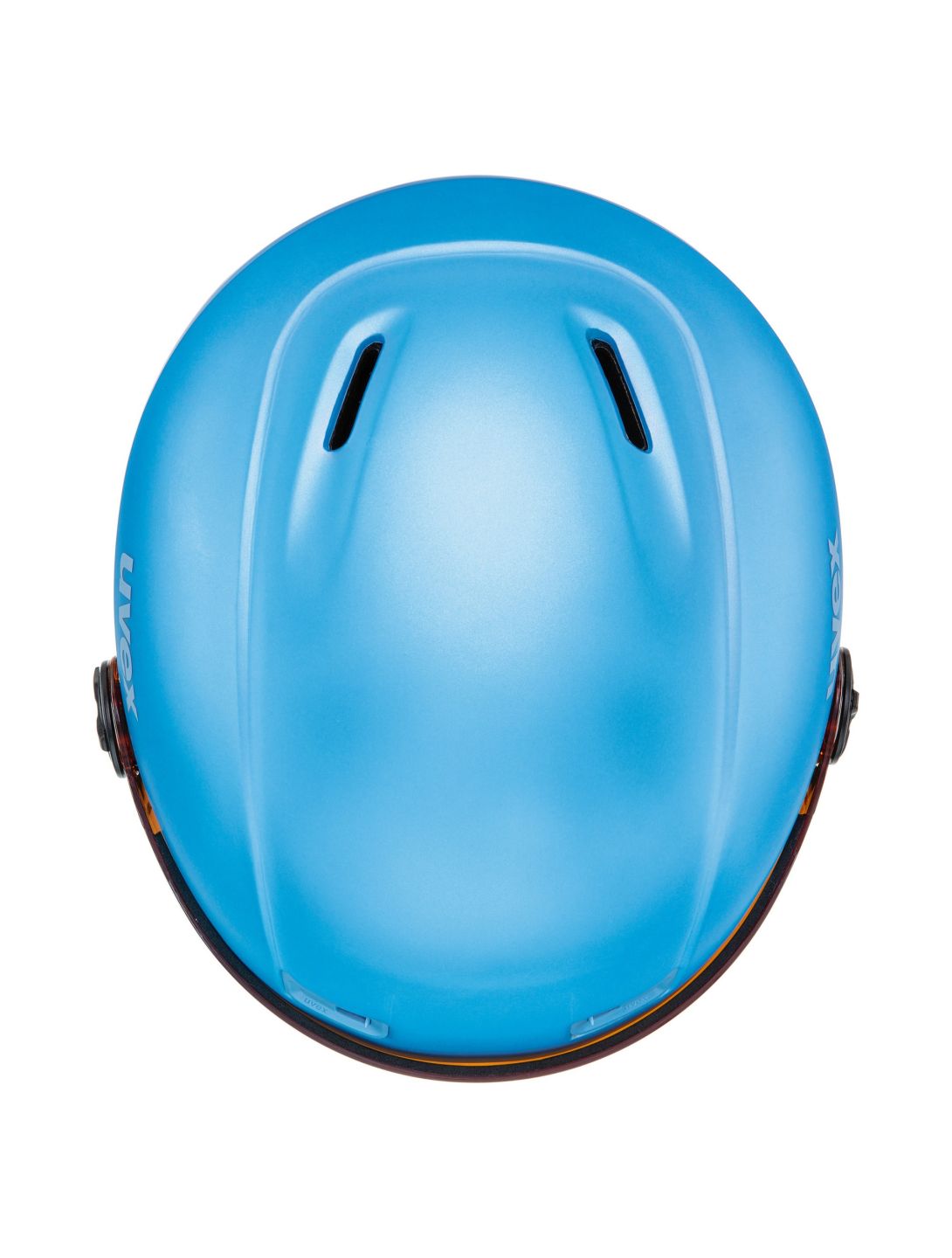 Uvex, Hlmt 400 Visor Style Skihelm mit Visier OTG cloudy mat blau 