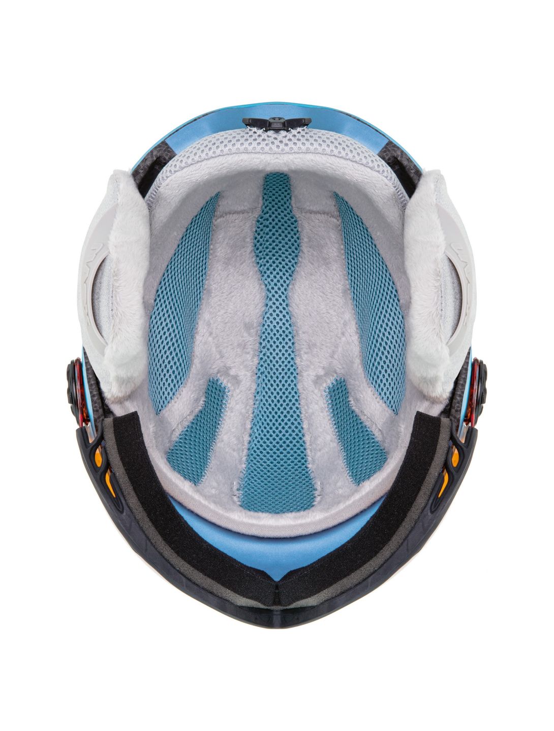 Uvex, Hlmt 400 Visor Style Skihelm mit Visier OTG cloudy mat blau 