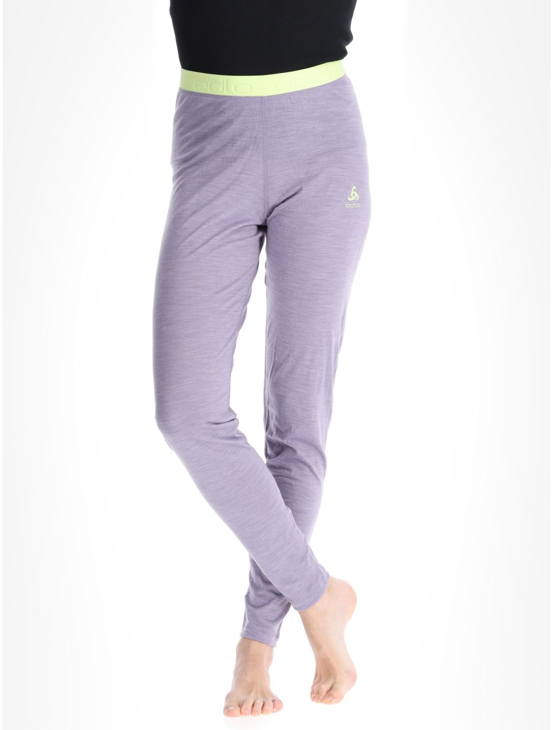 Odlo, Natural Performance PW 150 Thermohose Damen Gray Ridge Melange - Shadow Lime grau, grün 