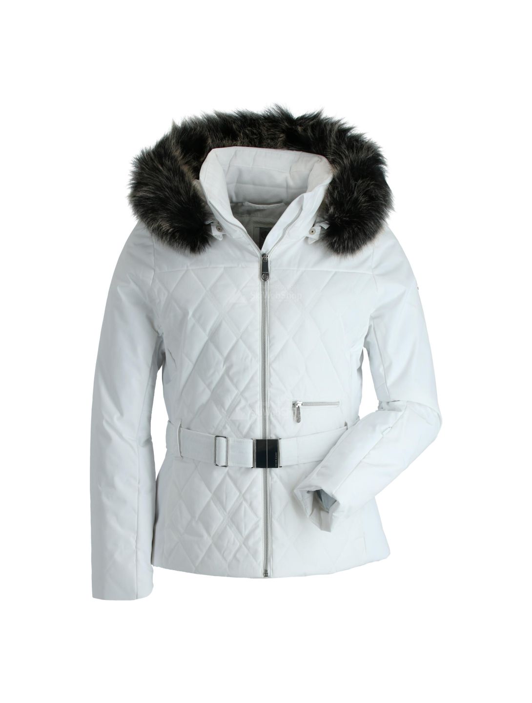 Poivre Blanc, Skijacke, Damen, weiß mit Gürtel