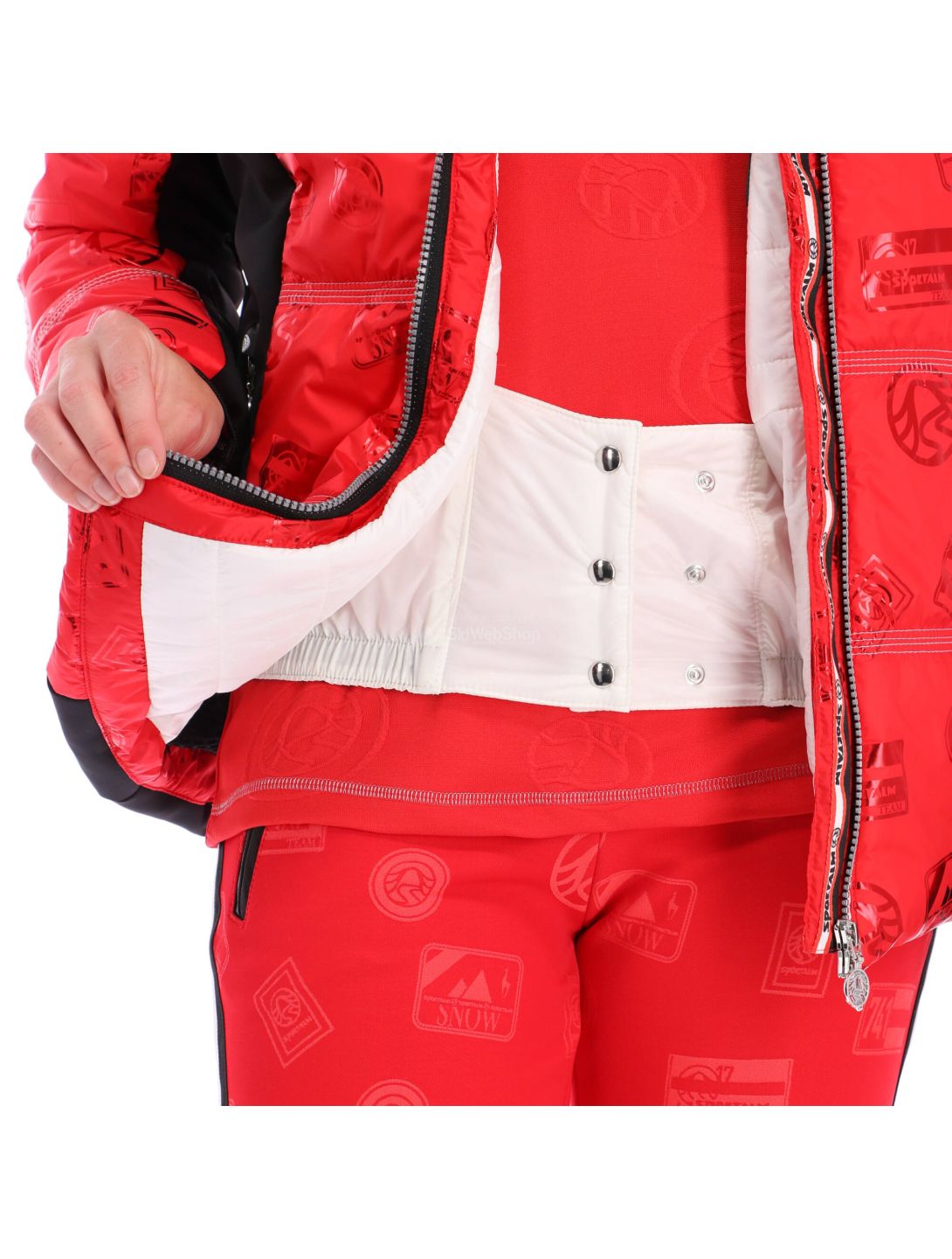 Sportalm, Skijacke, Damen, rot mit Muster