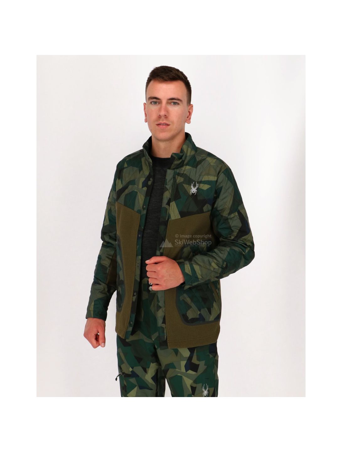 Spyder, Ouzo Full Snap Stryke Weste, Herren, guard grün - camo guard grün