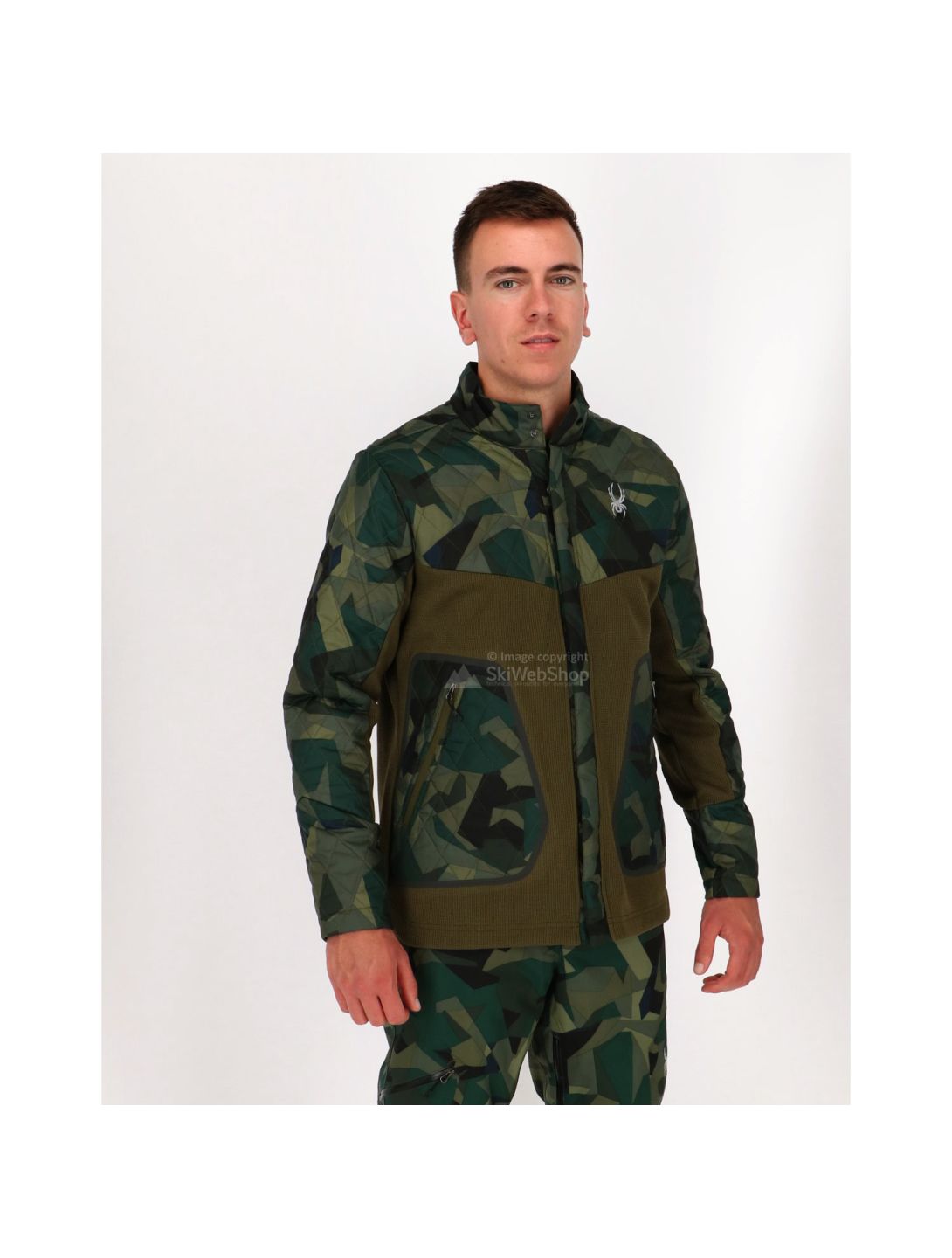 Spyder, Ouzo Full Snap Stryke Weste, Herren, guard grün - camo guard grün