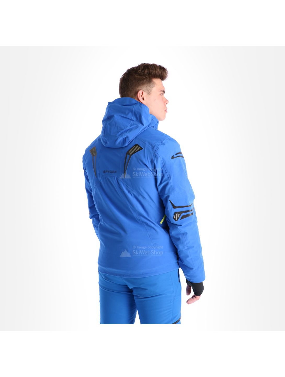 Spyder, Pinnacle, Skijacke, Herren, sea blau/acid gelb