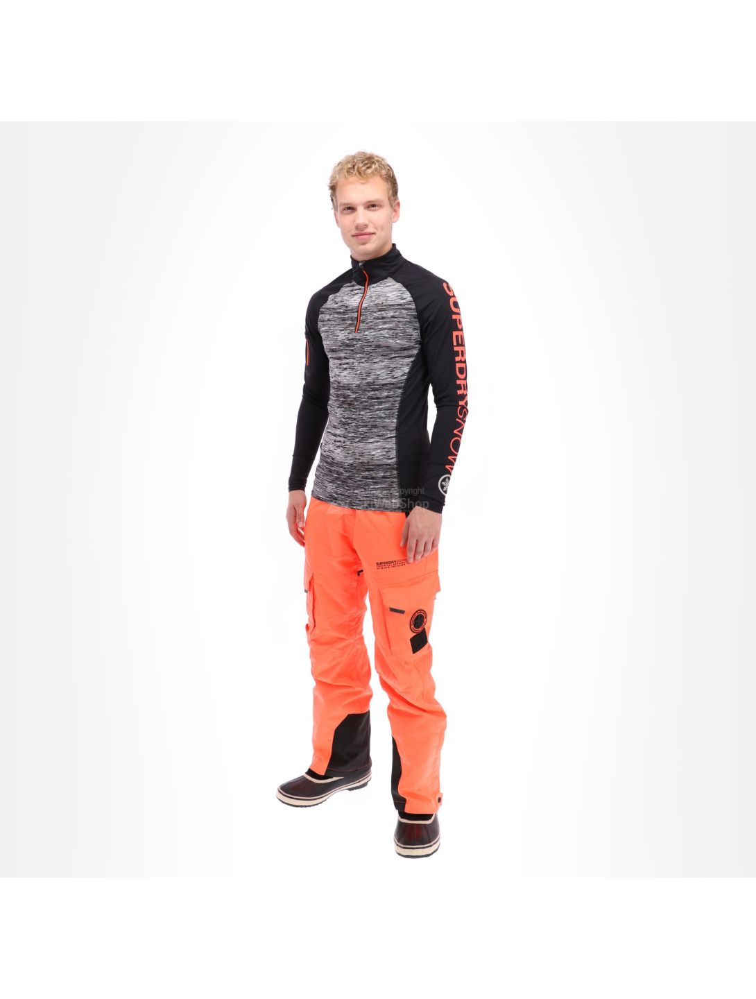 Superdry, Pullover, Herren, carbon space dye grau