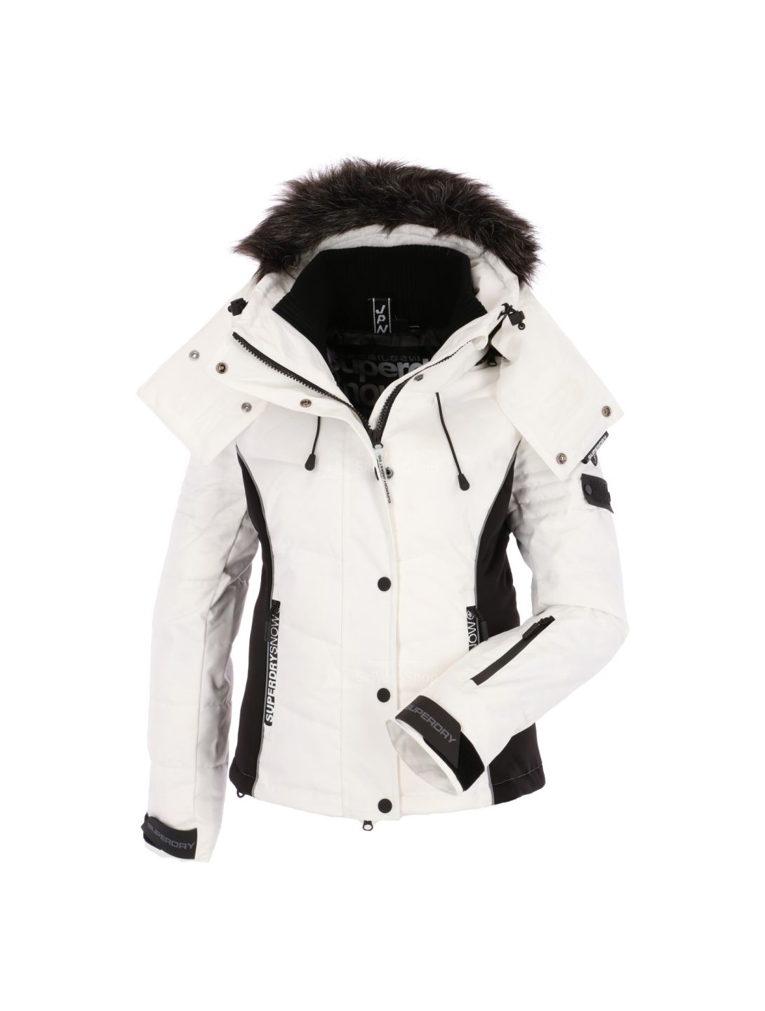 Superdry, Snow Puffer Skijacke, Damen, weiß