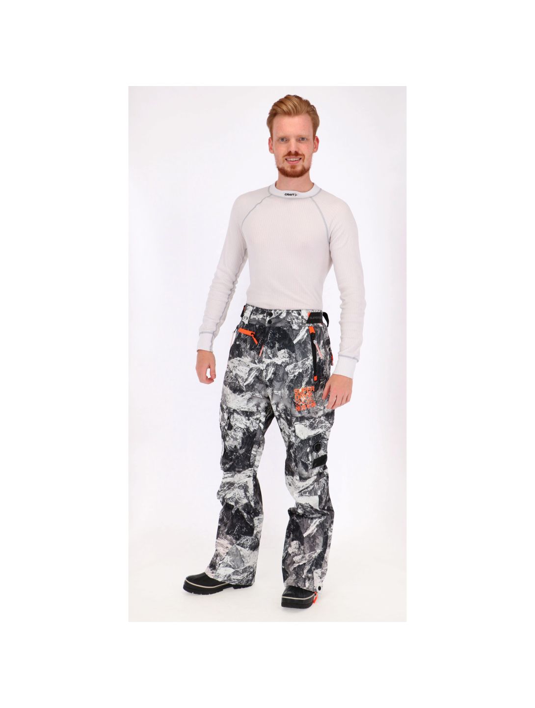 Superdry, Snowpants Skihose, Herren, cliff face grau