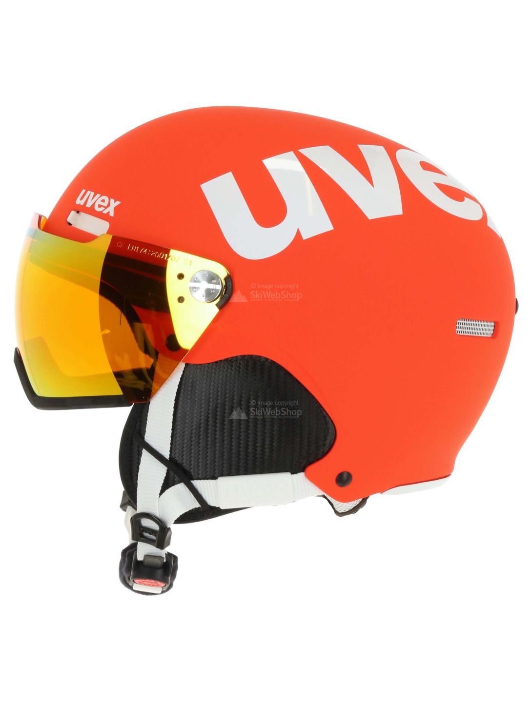 Uvex, HLMT 500 Visier Skihelm, matt orange