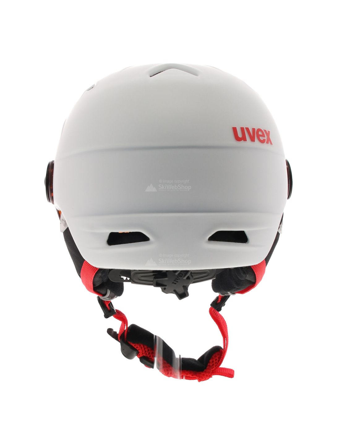 Uvex, Junior visor pro, Skihelm mit Visier, Kinder, weiß