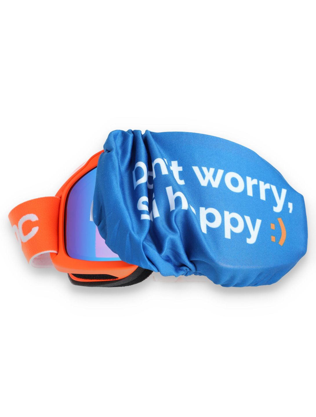 Deluni, Goggle Cover Don't Worry Brillenabdeckung blau 