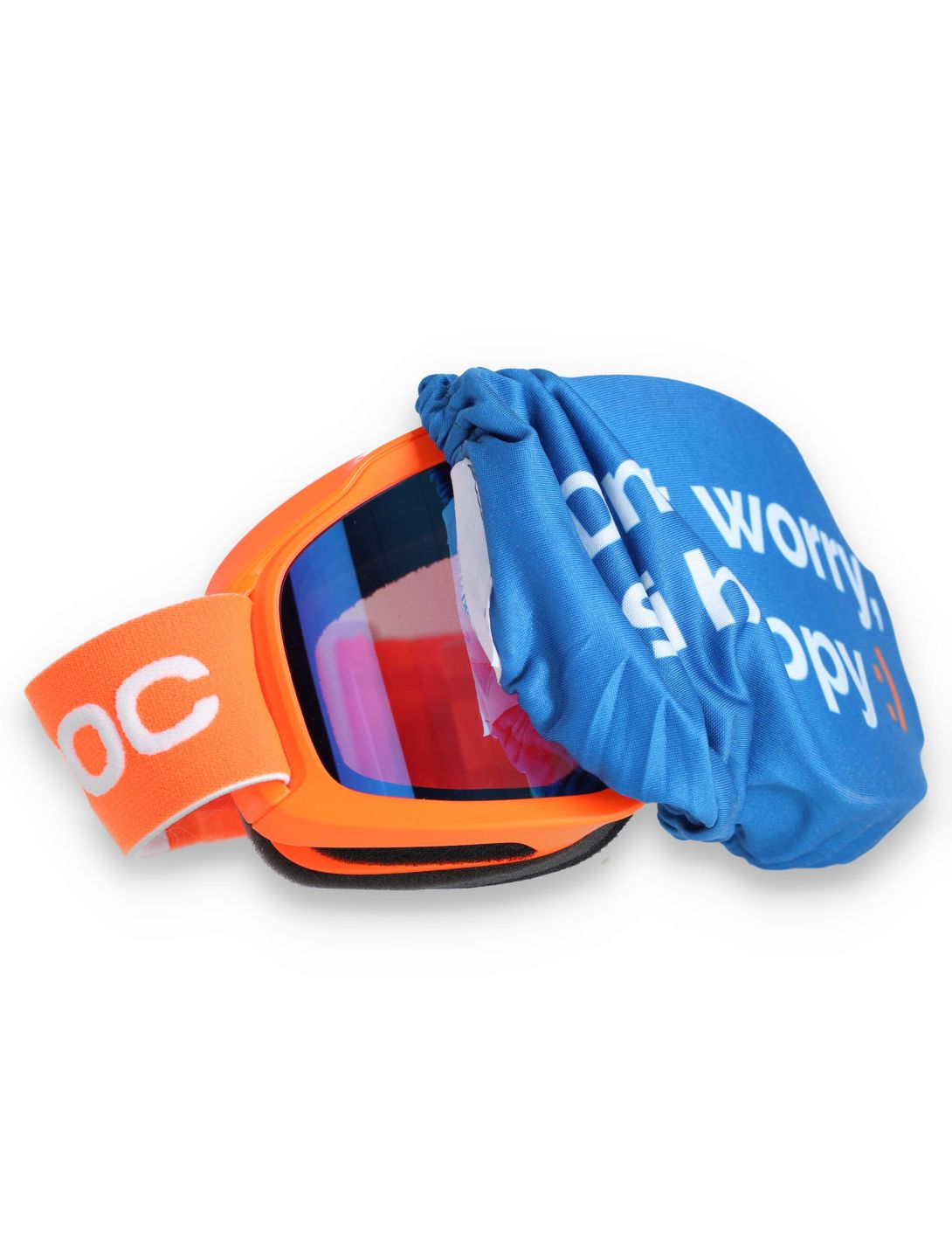 Deluni, Goggle Cover Don't Worry Brillenabdeckung blau 