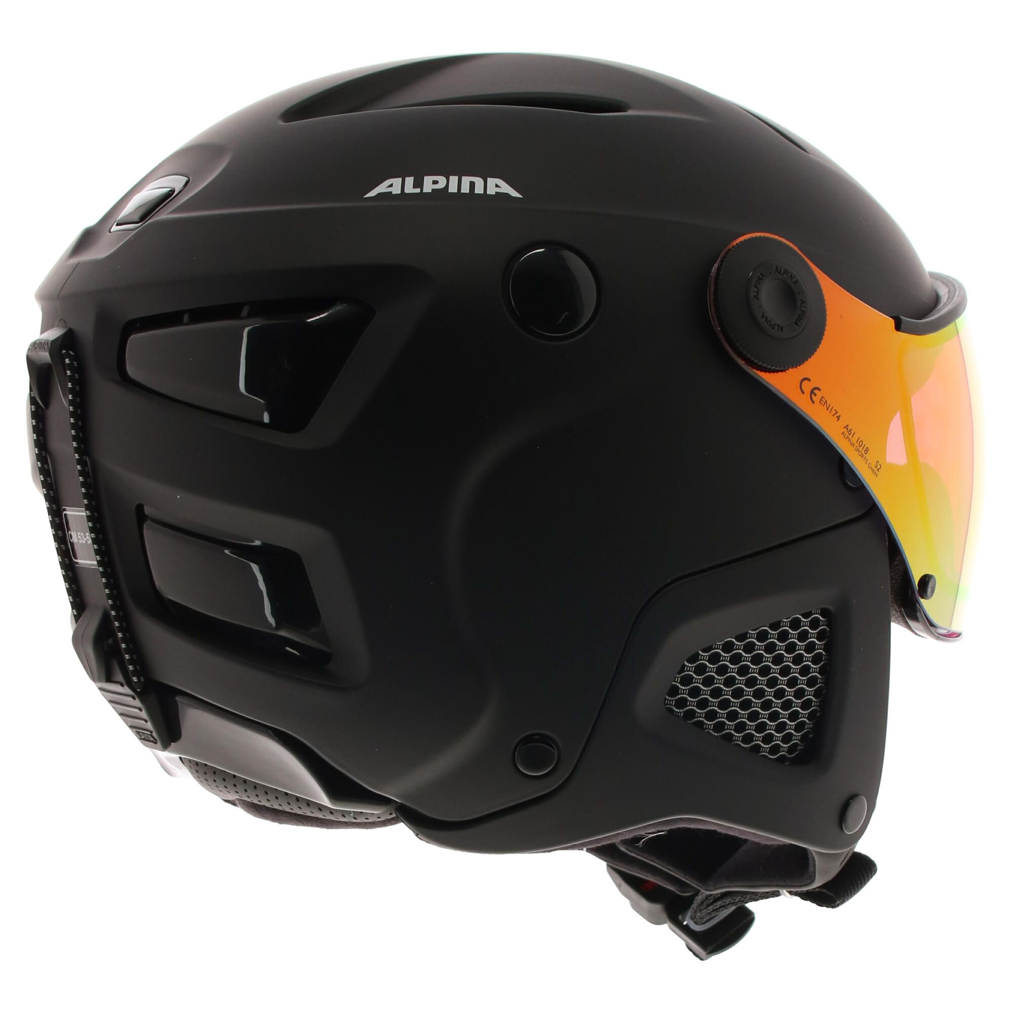 Alpina, Attelas Visor QVM Ski Helmet Skihelm Mit Visier Schwarz ...