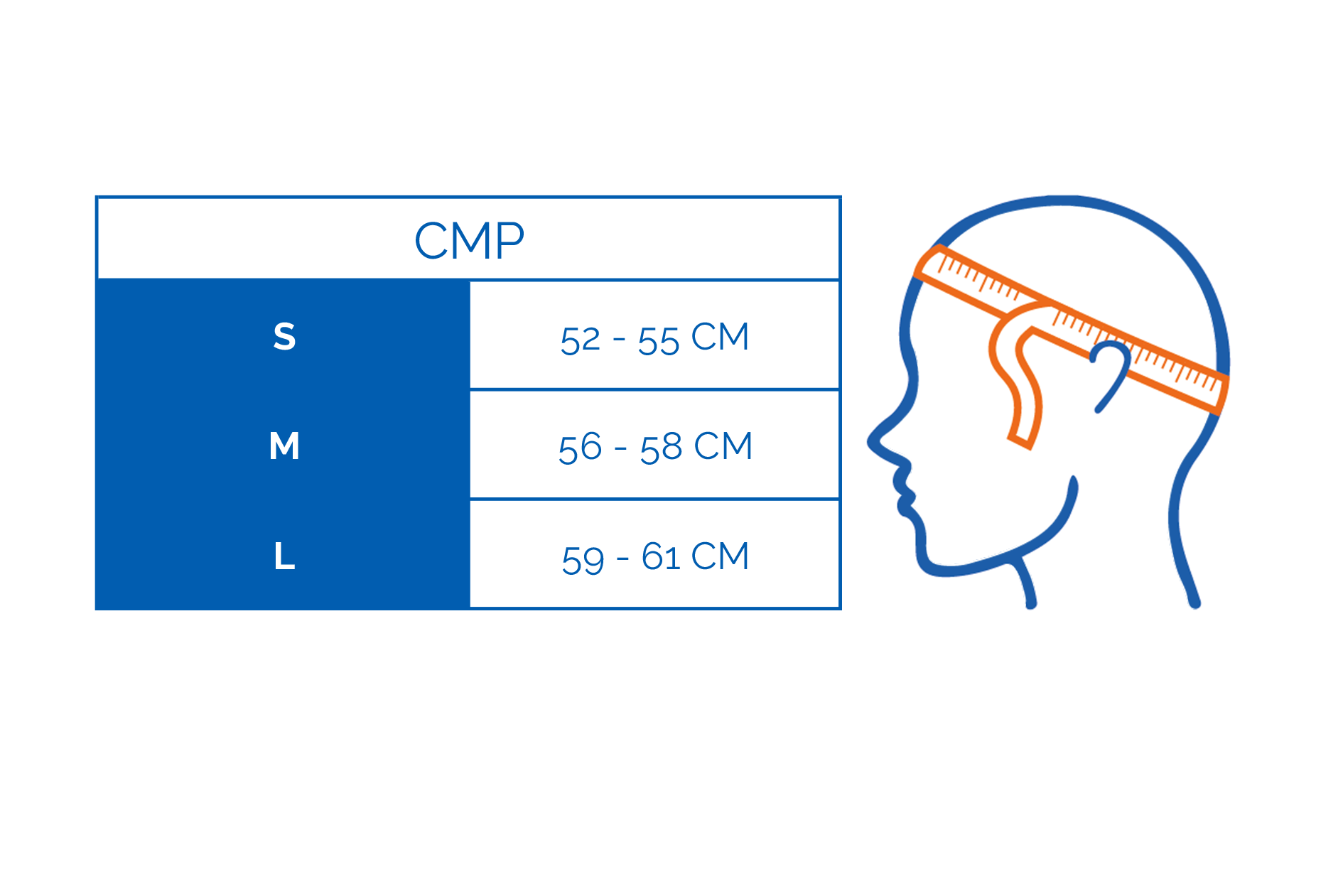 CMP Skihelm Größentabelle